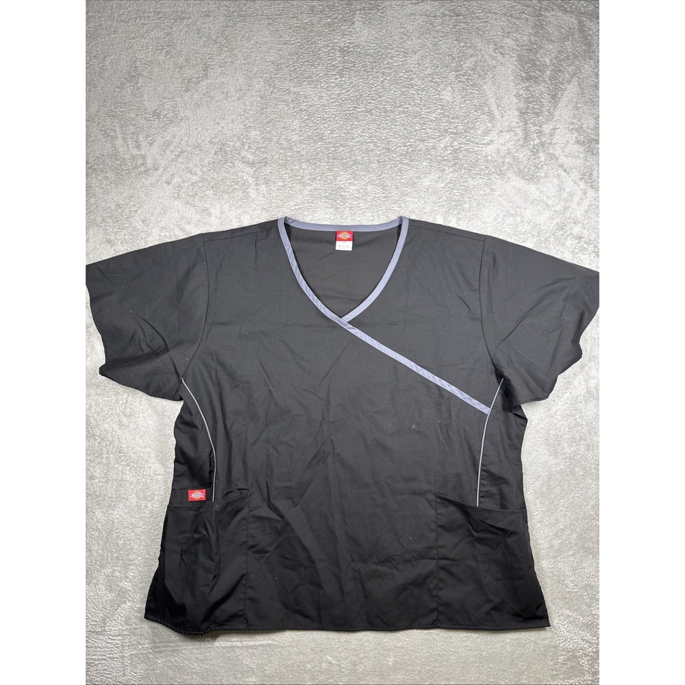 Dickies Black Scrub Top Women's Size 3XL
